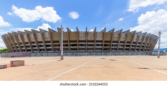 Belo Horizonte - Minas Gerais - Brasil - JAN 18 2022: Partial view of the Mineirão stadium esplanade