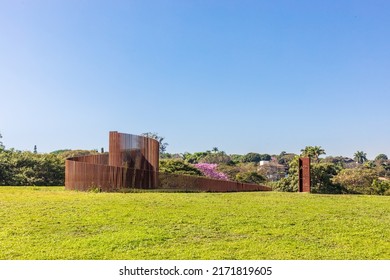 Belo Horizonte - Minas Gerais - Brasil - JUN 18 2022: Hollow steel Monument Pampulha Ecological Park