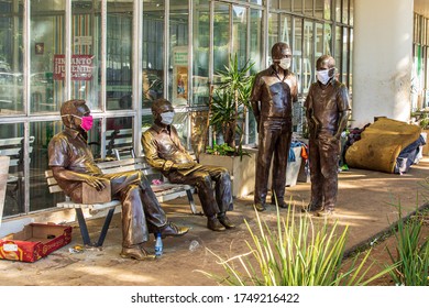 Belo Horizonte/Minas Gerais/Brasil - MAI 29 2020: Writers Meeting In Front Of The State Public Library Of Minas Gerais