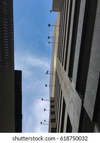 Below angle of office building