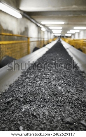 Similar – Image, Stock Photo Conveyor belt inside a warehouse