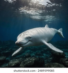 The beluga whale, also known as the white whale, is a fascinating creature of the Arctic and sub-Arctic seas.  They are known for their snowy white color and their wide range of vocalizations, earning - Powered by Shutterstock