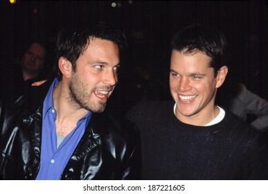 Ben Affleck and Matt Damon at premiere of PROJECT GREENLIGHT, NY 11/27/2001