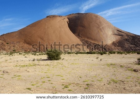 Ben Amera  -  the world's third largest monolith located in Mauritania, close to the border with Western Sahara