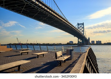 Ben Franklin Bridge In  Philadelphia USA