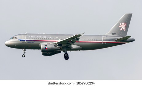 Ben Gurion Airport - January 22, 2020: Czech Air Force Airbus A319 With A Delegation From The Czech Republic Attending A Ceremony Marking The 75th Anniversary Of The Liberation Of The Auschwitz Camp