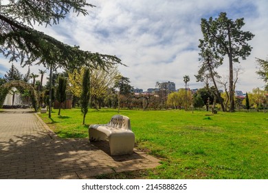 Bench In 6 May Park In Batumi, Georgia