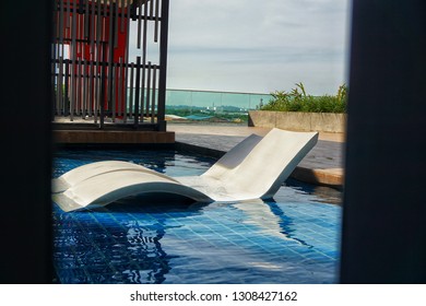 Bench by the pool