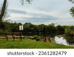 Bench facing the Catawba River in Rock Hill, SC