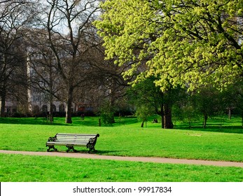 A Bench In Hyde Park Of London