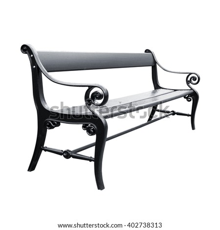 A bench isolated on white