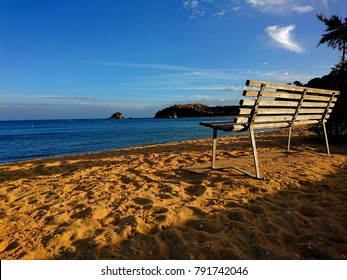 Bench Located On Kaiteriteri Beach, NZ