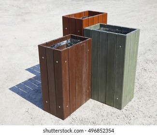 Bench For Outdoor Spaces Made With Recycled Plastic Profiles