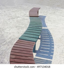 Bench For Outdoor Spaces Made With Recycled Plastic Profiles