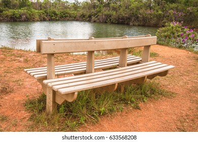 Bench For Outdoor Spaces Made With Recycled Plastic Profiles