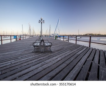 bench at pier 