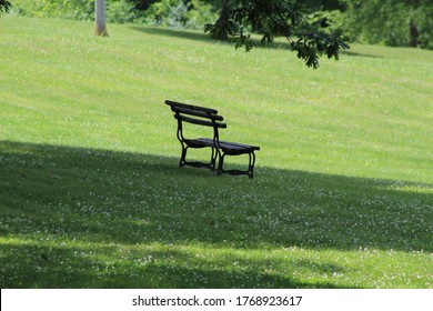 a bench in a statepark