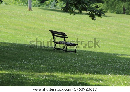 a bench in a statepark