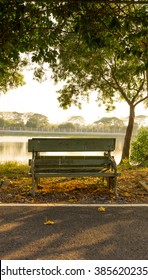 bench in sunset