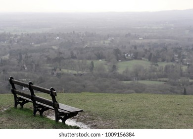 Bench With View Box Hill Surrey England