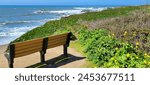 Bench View of Pacific Coast Oceanscape