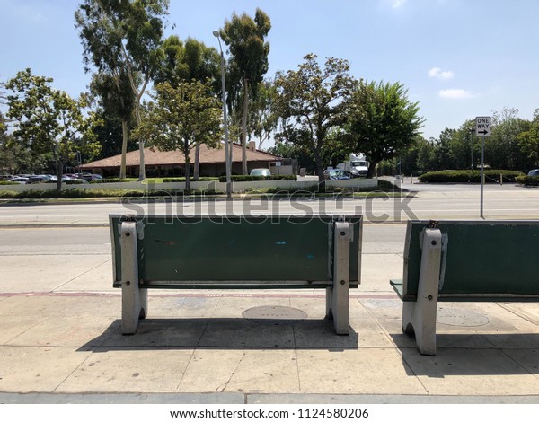 Benches Bus Stop Stock Photo Edit Now 1124580206