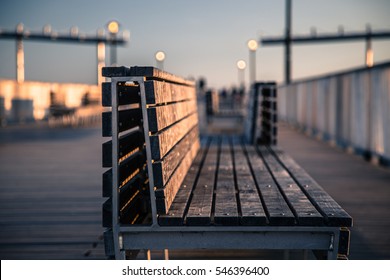 Benches At Coney Island Pier