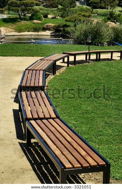 Benches Japanese Garden Stock Photo Edit Now 3321051