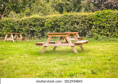 Benches And Tables For Outdoor Dining