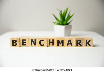 BENCHMARK word made with building blocks, process concept. - Shutterstock ID 1799735014