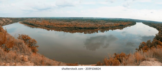 Bend Of The Big River Aerial View