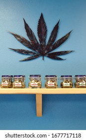 BEND, OR, UNITED STATES - Mar 08, 2018: Dr Jolly's Cannabis Dispensary In Bend, Oregon, USA.  Selling, THC And CBD Edibles, Flower, Wax, Concentrates, Joints, Beverages.