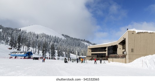 Bend, Oregon USA - January 1st, 2016. Mt Bachelor Ski Resort is known as the premier ski destination in Central Oregon.