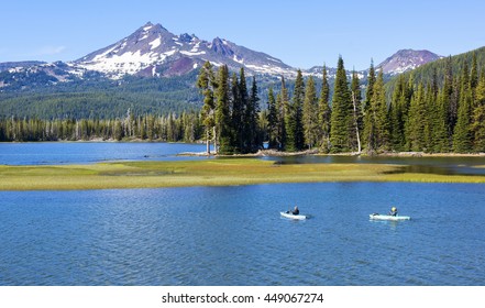 Bend, OR USA - June, 24th 2016. Sparks Lake is a popular place for summer activities in the vicinity of Bend.