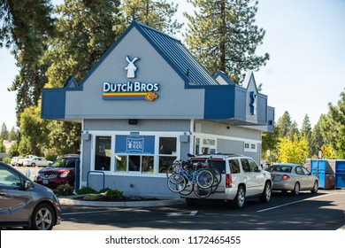 Bend, OR / USA - September 3 2018: Dutch Bros Coffee Shop.