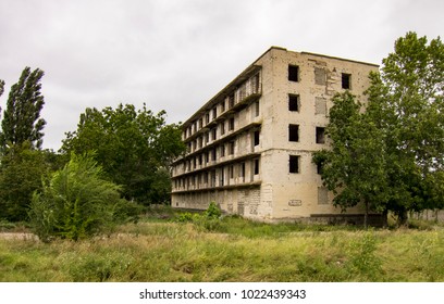 Bendery, Pridnestrovie - August 2017: The Building That Suffered During The Local War Of 1992, As A Symbol Of The Frozen Conflict, 25 Years Later Abandoned And Remains Decayed.