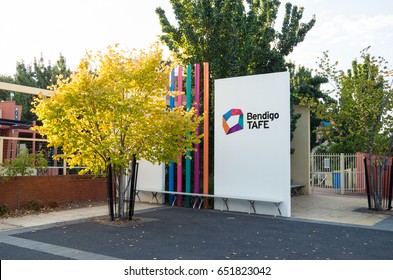 Bendigo, Australia - April 15, 2017: Campus Of Bendigo TAFE, A Public College Of Technical And Further Education.