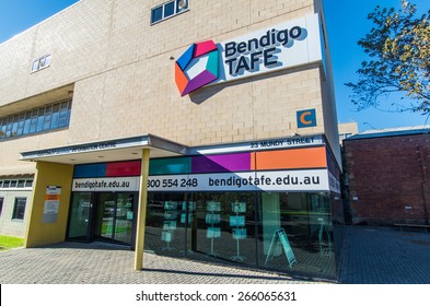 BENDIGO, AUSTRALIA - March 29, 2015: Bendigo TAFE Is A College Of Technical And Further Education, Educating 9000 Students Annually.