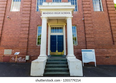 Bendigo, Australia - October 28, 2018: Bendigo Senior Secondary College Is A Public Secondary School In Central Bendigo.