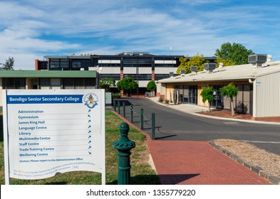 Bendigo, Australia - October 28, 2018: Bendigo Senior Secondary College Is A Public Secondary School In Central Bendigo.