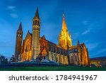 Bendigo, Victoria, Australia - Sacred Heart Cathedral at night