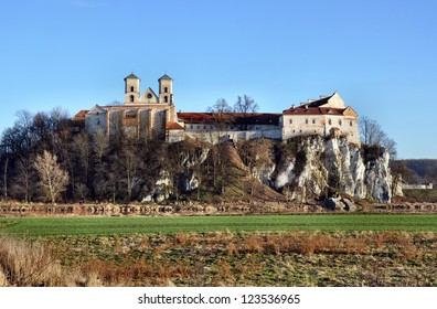 Benedictine abbey on the rocky hill  in Tyniec near Krakow, Poland - Shutterstock ID 123536965