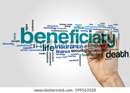 Beneficiary word cloud concept