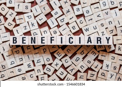 Beneficiary word concept on cubes for articles - Shutterstock ID 1546601834