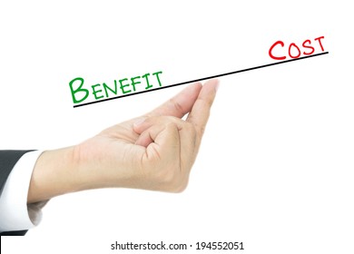 Benefit Vs Cost Comparison On Hand