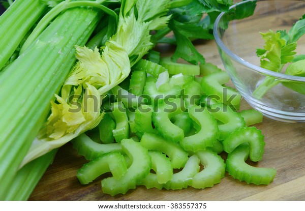 Benefits Celery Helps Lower High Cholesterol Stock Photo