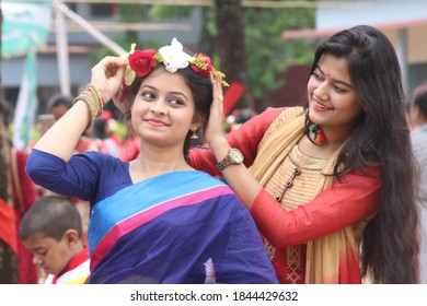 Bengali Festival Pohela Boishakh (Bangla New Year) Celebration. Photo Taken From Sylhet In Bangladesh On 13 March 2018.