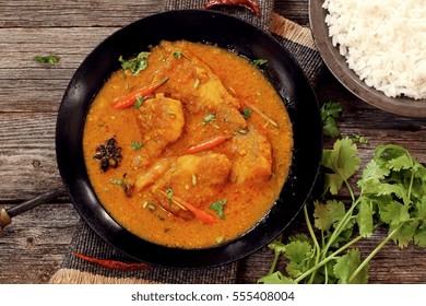 Bengali Fish Curry (Doi Maach)  Cooked In Yogurt  Gravy,top Down View