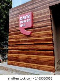 Bengaluru, India - 30 July 2019 : Logo Of The Cafe Coffee Day In The Store Front. Cafe Coffee Day Is A Bangalore Based Cafe Store Chain With Over 1700 Stores Across India