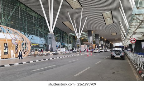 Bengaluru, India - May 26 2022: Departure Terminal View Of Bengaluru Airport.